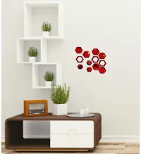 Sticker Hub Decorative Abstract Acrylic 3D Mirror Wall Sticker (Red) MR154-thumb2