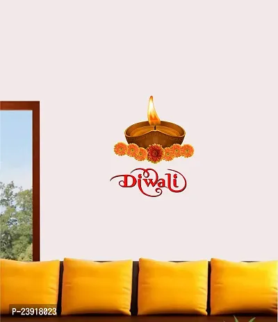 Sticker Hub Diwali Diya Wall Sticker 68 cm X 57 cm AS208-thumb3