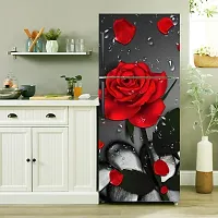 Attractive Red Rose Design of Fridge Self Adhesive Sticker-thumb1