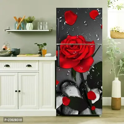 Attractive Red Rose Design of Fridge Self Adhesive Sticker-thumb2