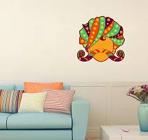 Sticker Hub Rajasthani Man Turban Moustache Indian Art Style Wall Stickers BS230-thumb1