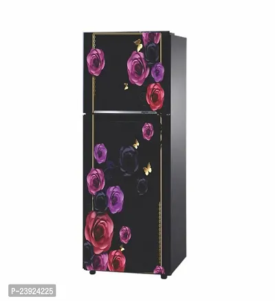 Beautiful Flower Fridge Wall Sticker for Double Single Door Sticker?(Pack of 1)