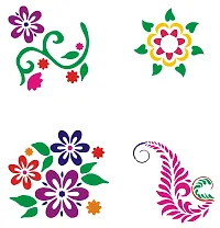 Sticker Hub Wood Floral Rangoli Making Stencil (Combo Pack of 4) RS01 RS01-thumb1