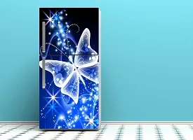 Psychedelic Collection Abstract Design Butterfly Coloufull Decorative Fridge Sticker (Multicolor PVC Vinyl 160x60)-thumb4