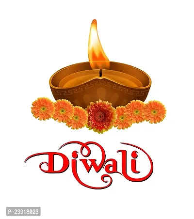 Sticker Hub Diwali Diya Wall Sticker 68 cm X 57 cm AS208-thumb0