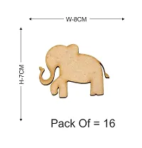 Sticker Hub Elephant Wooden Laser Cut for Decoration DIY Products-thumb3