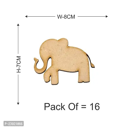 Sticker Hub Elephant Wooden Laser Cut for Decoration DIY Products-thumb4