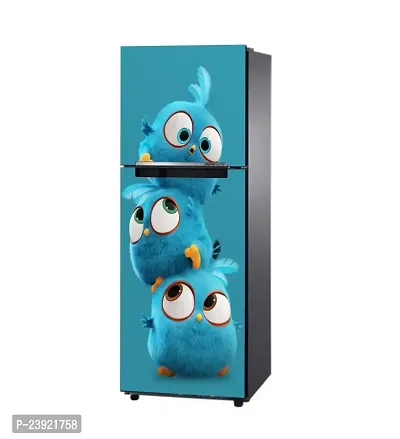 Blue Cartoon Fridge Self Adhesive Sticker??(Pack of 1)-thumb0