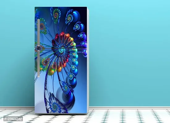 Psychedelic Collection Abstract Design Coloufull Decorative Fridge Sticker (Multicolor PVC Vinyl 160x60)-DD_PCFS354-thumb5