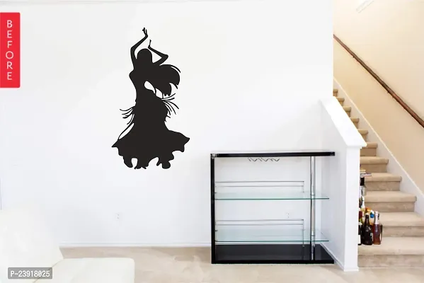 Sticker Hub Dancing Girl Black Wall Sticker BS477-thumb2