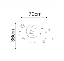 Sticker Hub Acrylic 3D Decorative Moon and Star Acrylic Mirror Wall Sticker (Red) MR102-thumb3