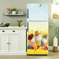 Chocolate  Strawberry, Mango Self Adhesive Fridge Sticker?(Pack of 1)-thumb1