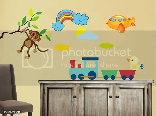 Sticker Hub Monkey Sky Wall Sticker Cover Area : (116X58)