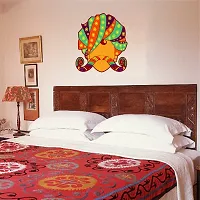 Sticker Hub Rajasthani Man Turban Moustache Indian Art Style Wall Stickers BS230-thumb2