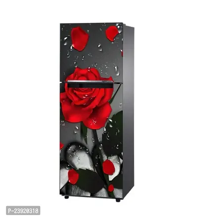 Attractive Red Rose Design of Fridge Self Adhesive Sticker-thumb0