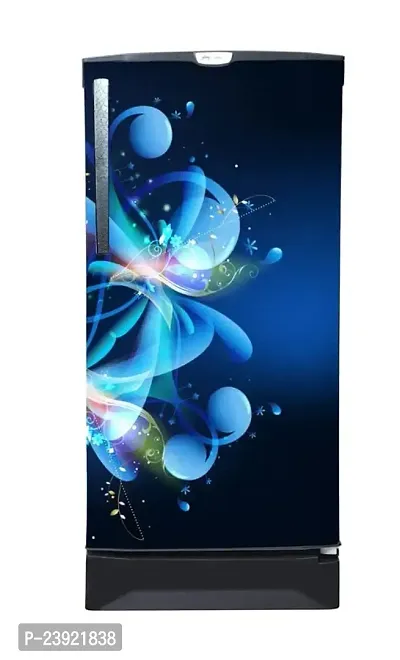 Psychedelic Collection Abstract Design Coloufull Flower Decorative Fridge Sticker (Multicolor Vinyl 120X60)-SD_PCFS369-thumb3