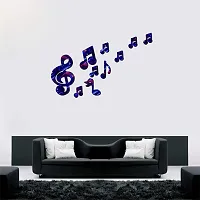 Sticker Hub Acrylic 3D Musical Symbol Decorative Mirror Wall Sticker (Blue) MB12-thumb2