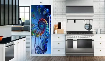 Psychedelic Collection Abstract Design Coloufull Decorative Fridge Sticker (Multicolor PVC Vinyl 160x60)-DD_PCFS354-thumb1