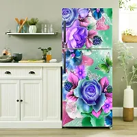 Violet Flower  Butterfly Fridge Sticker-thumb1