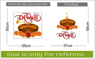 Sticker Hub Diwali Diya Wall Sticker 68 cm X 57 cm AS208-thumb3