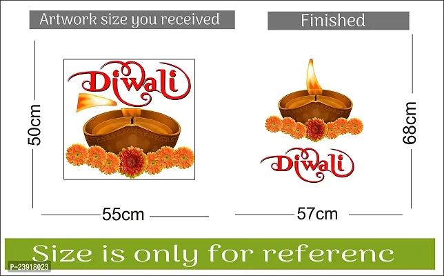 Sticker Hub Diwali Diya Wall Sticker 68 cm X 57 cm AS208-thumb4