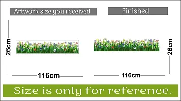 Sticker Hub Wall Sticker for Living Room -Bedroom - Office - Home Decor | Flower Grass Wall Stickers (26Cm X 116Cm) BS824-thumb3