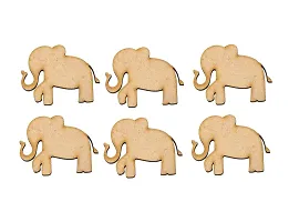 Sticker Hub Elephant Wooden Laser Cut for Decoration DIY Products-thumb2