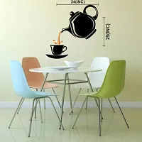 Sticker Hub Tea Cup Wall Sticker for Restaurant and caf?(25 cm x24cm) BS612-thumb2