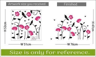 Sticker Hub Beautiful Pink Flowers Wall Sticker 47cm x 76cm AS286-thumb3