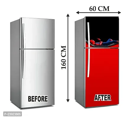 Spiderman Red  Black Fridge Self Adhesive Sticker??(Pack of 1)-thumb3