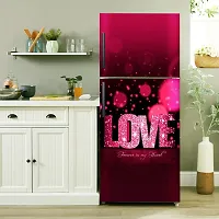 Love Heart Waterproof, Self Adhesive Fridge Sticker (Pack of 1)-thumb1