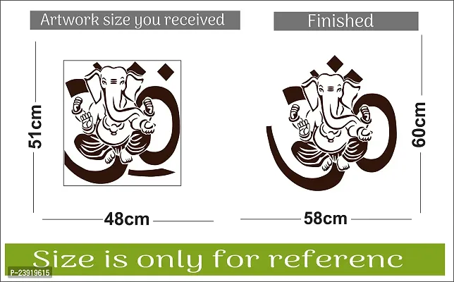 Sticker Hub Lord Ganesha Wall Sticker 60cm X 58cm AS238-thumb4