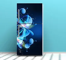 Psychedelic Collection Abstract Design Coloufull Flower Decorative Fridge Sticker (Multicolor PVC Vinyl 160x60)-thumb4