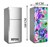 Violet Flower  Butterfly Fridge Sticker-thumb2