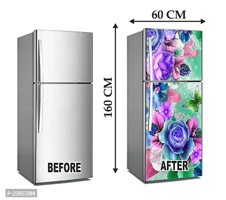 Violet Flower  Butterfly Fridge Sticker-thumb3