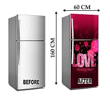 Love Heart Waterproof, Self Adhesive Fridge Sticker (Pack of 1)-thumb2