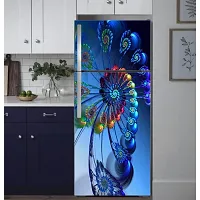 Psychedelic Collection Abstract Design Coloufull Decorative Fridge Sticker (Multicolor PVC Vinyl 160x60)-DD_PCFS354-thumb3