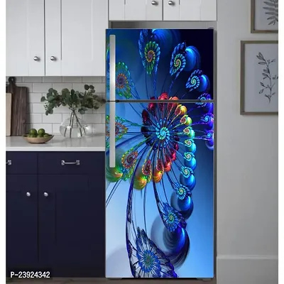 Psychedelic Collection Abstract Design Coloufull Decorative Fridge Sticker (Multicolor PVC Vinyl 160x60)-DD_PCFS354-thumb4