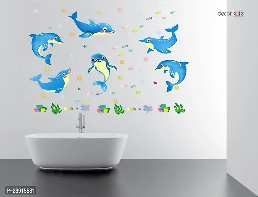 Sticker Hub Colorful Dolphin Wall Decals for Home Decorations Wall Stickers BS259-thumb0
