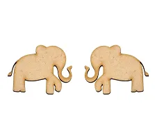 Sticker Hub Elephant Wooden Laser Cut for Decoration DIY Products-thumb1