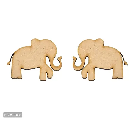 Sticker Hub Elephant Wooden Laser Cut for Decoration DIY Products-thumb2