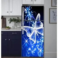 Psychedelic Collection Abstract Design Butterfly Coloufull Decorative Fridge Sticker (Multicolor PVC Vinyl 160x60)-thumb3