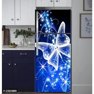 Psychedelic Collection Abstract Design Butterfly Coloufull Decorative Fridge Sticker (Multicolor PVC Vinyl 160x60)-thumb4