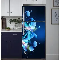 Psychedelic Collection Abstract Design Coloufull Flower Decorative Fridge Sticker (Multicolor PVC Vinyl 160x60)-thumb3