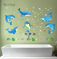 Sticker Hub Colorful Dolphin Wall Decals for Home Decorations Wall Stickers BS259-thumb1
