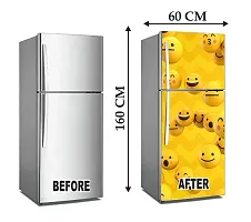 Yellow Emoji Design of Fridge Self Adhesive Sticker-thumb2