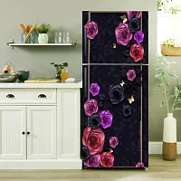 Beautiful Flower Fridge Wall Sticker for Double Single Door Sticker?(Pack of 1)-thumb1