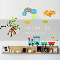 Sticker Hub Monkey Sky Wall Sticker Cover Area : (116X58)-thumb1