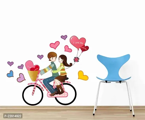 Sticker Hub I Love You coiple Cycling Romantic Art Wall Stickers BS115