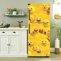 Yellow Emoji Design of Fridge Self Adhesive Sticker-thumb1